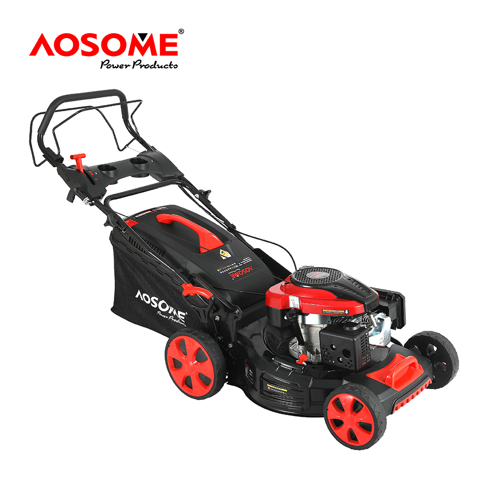AOSOME Petrol Lawnmower - Self Propelled Lawn Mower 196cc, 20 Inch, 51cm  Cutting Width, Mulching, 70L Collection